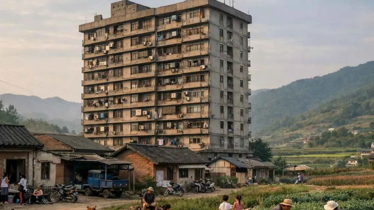 Het verticale dorp van de familie Zhu in Zhuyuan-dorp
